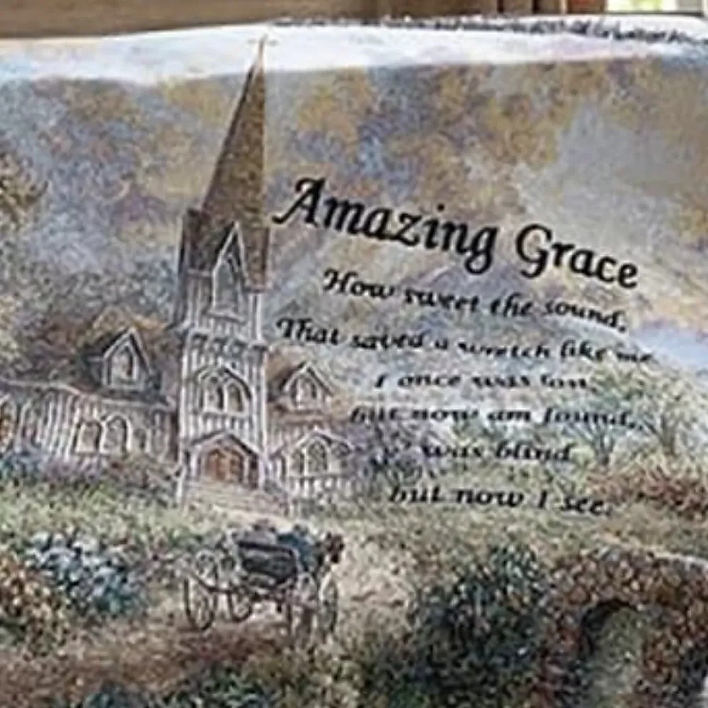 NEW! Beautiful Inspirational Amazing Grace Tapestry Woven Throw Blanket Country